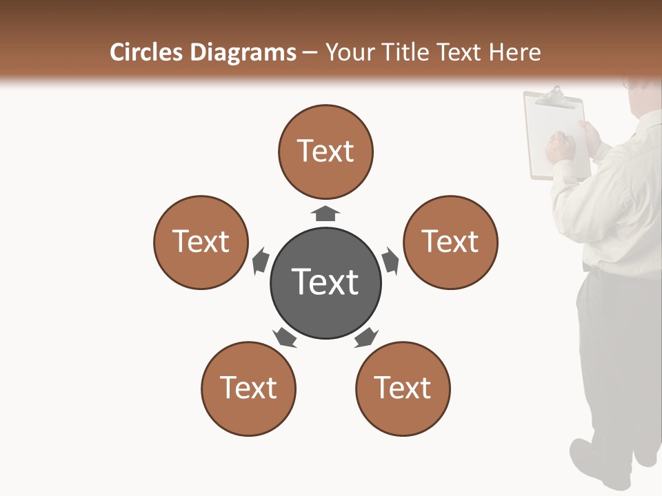 A Construction Safety Inspector Marking His Checklist - Full View - Isolated PowerPoint Template