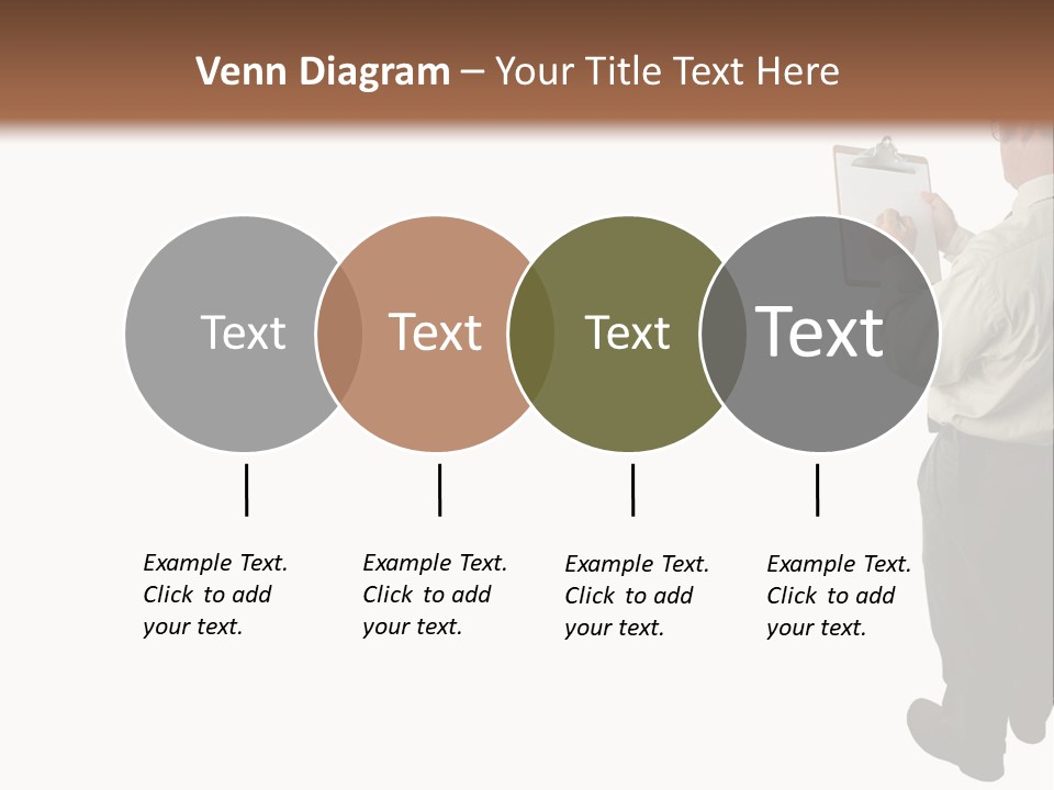 A Construction Safety Inspector Marking His Checklist - Full View - Isolated PowerPoint Template