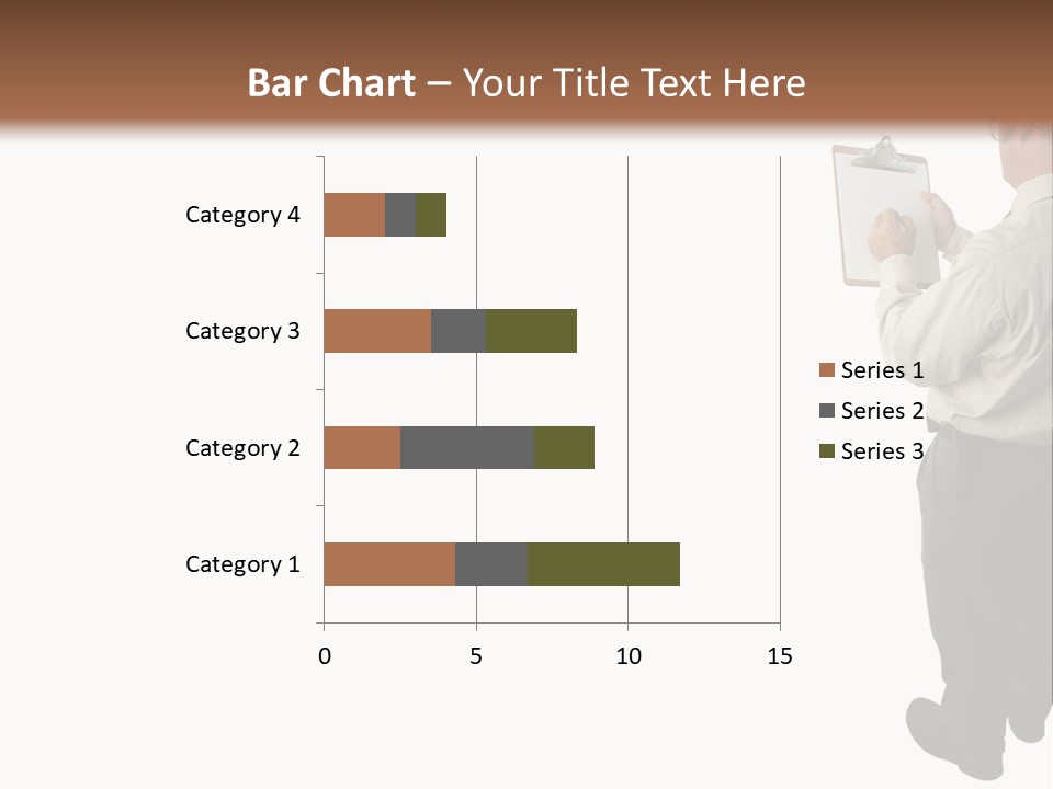 A Construction Safety Inspector Marking His Checklist - Full View - Isolated PowerPoint Template