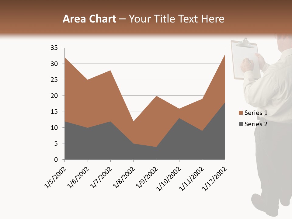 A Construction Safety Inspector Marking His Checklist - Full View - Isolated PowerPoint Template