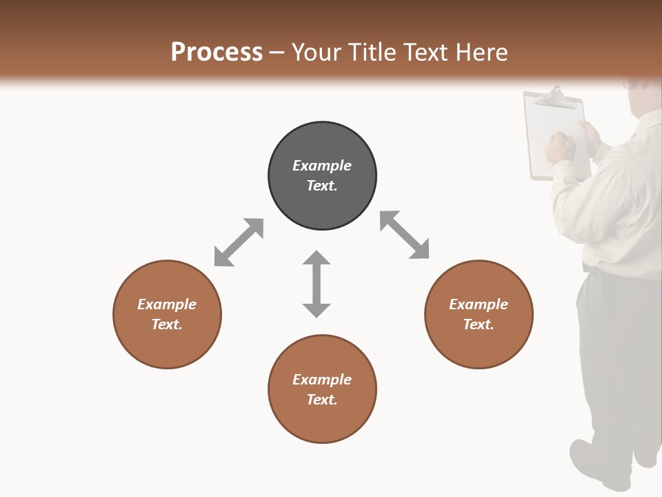A Construction Safety Inspector Marking His Checklist - Full View - Isolated PowerPoint Template