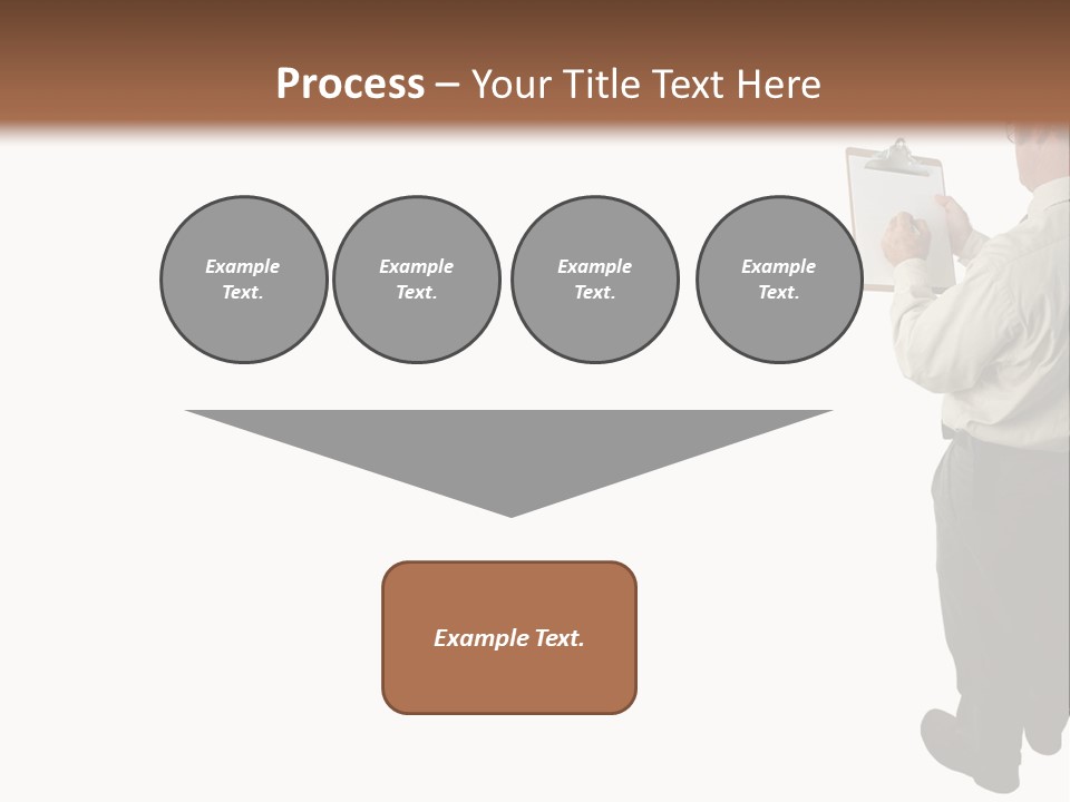 A Construction Safety Inspector Marking His Checklist - Full View - Isolated PowerPoint Template