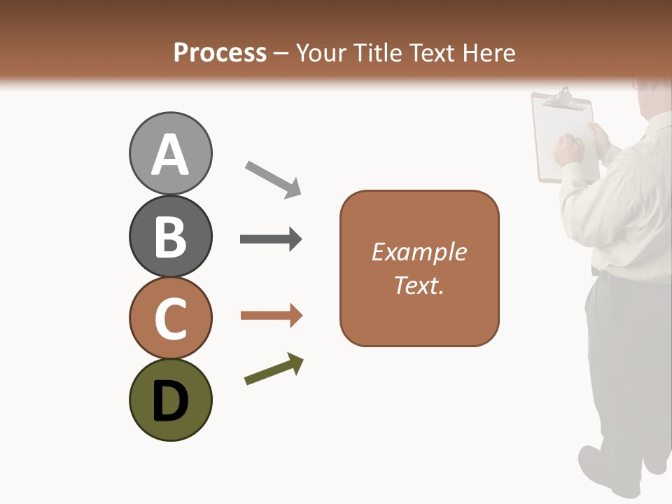 A Construction Safety Inspector Marking His Checklist - Full View - Isolated PowerPoint Template