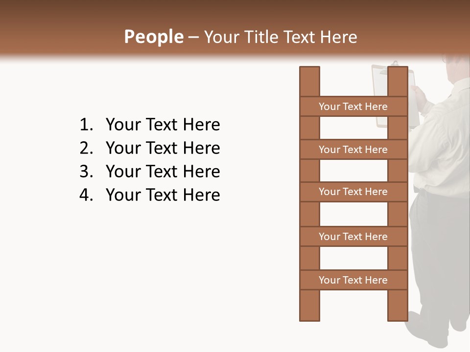 A Construction Safety Inspector Marking His Checklist - Full View - Isolated PowerPoint Template