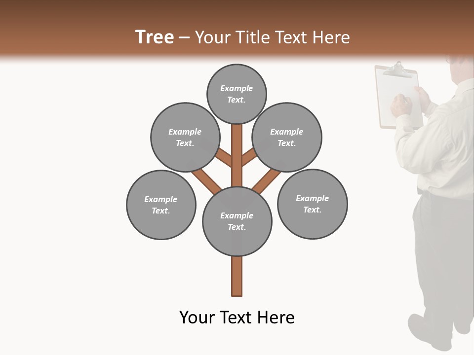 A Construction Safety Inspector Marking His Checklist - Full View - Isolated PowerPoint Template