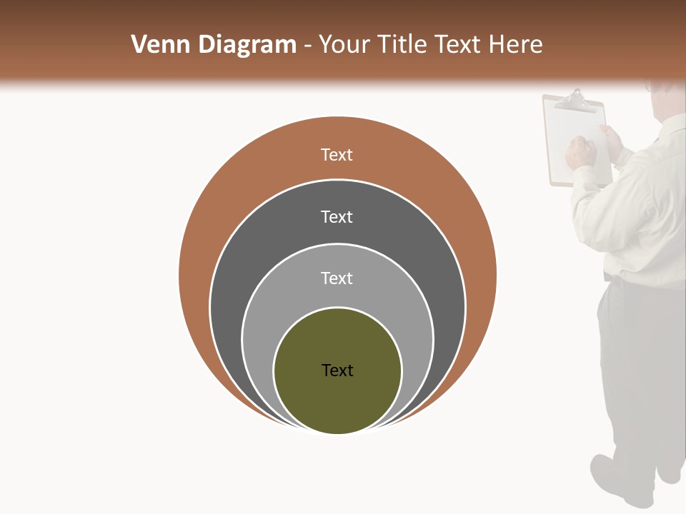 A Construction Safety Inspector Marking His Checklist - Full View - Isolated PowerPoint Template