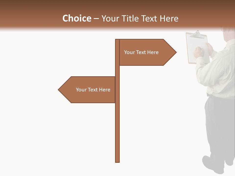 A Construction Safety Inspector Marking His Checklist - Full View - Isolated PowerPoint Template