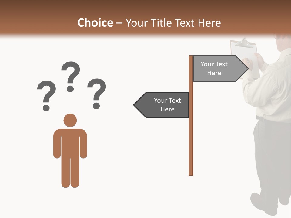 A Construction Safety Inspector Marking His Checklist - Full View - Isolated PowerPoint Template