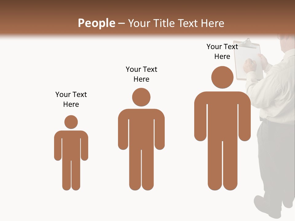 A Construction Safety Inspector Marking His Checklist - Full View - Isolated PowerPoint Template