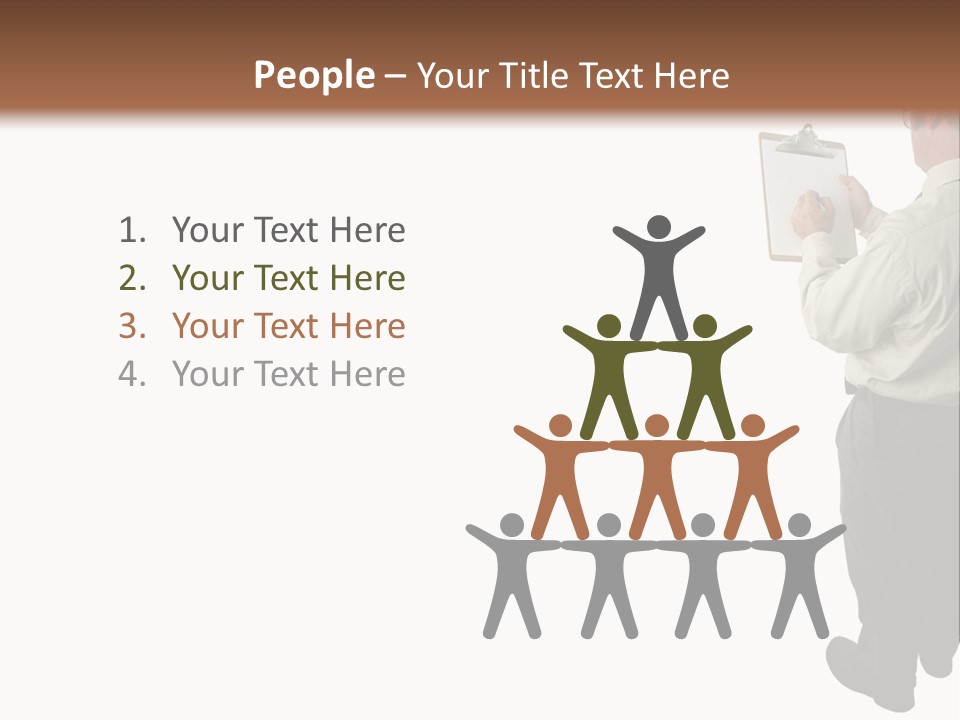 A Construction Safety Inspector Marking His Checklist - Full View - Isolated PowerPoint Template