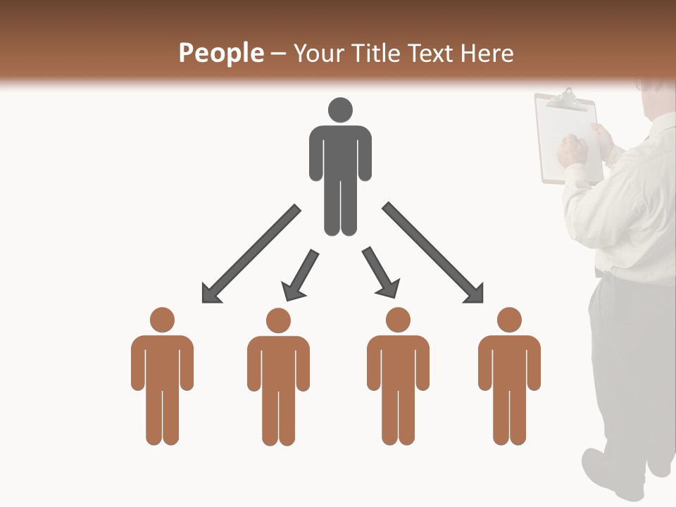 A Construction Safety Inspector Marking His Checklist - Full View - Isolated PowerPoint Template