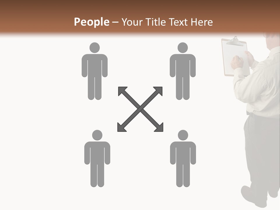 A Construction Safety Inspector Marking His Checklist - Full View - Isolated PowerPoint Template