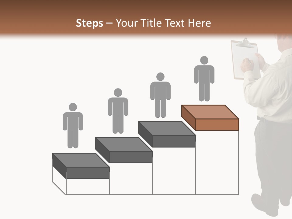A Construction Safety Inspector Marking His Checklist - Full View - Isolated PowerPoint Template