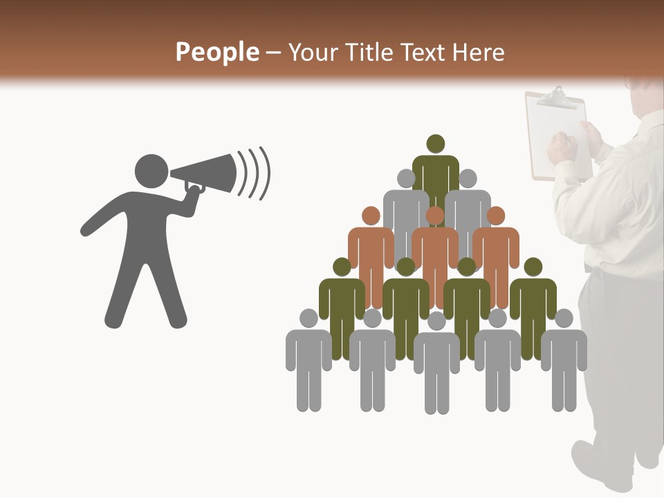 A Construction Safety Inspector Marking His Checklist - Full View - Isolated PowerPoint Template