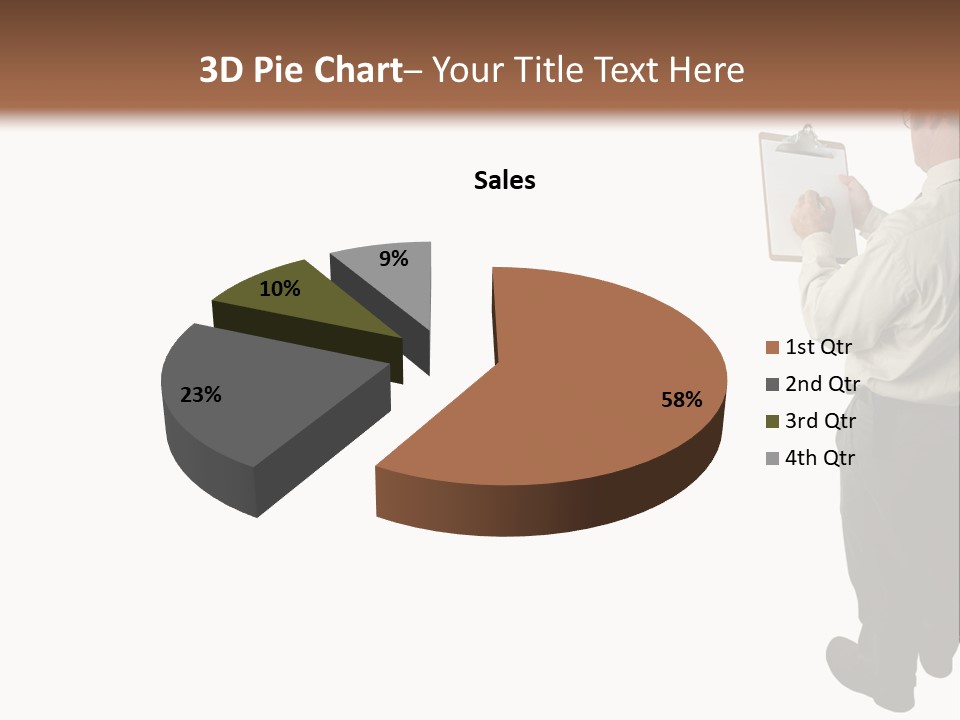 A Construction Safety Inspector Marking His Checklist - Full View - Isolated PowerPoint Template
