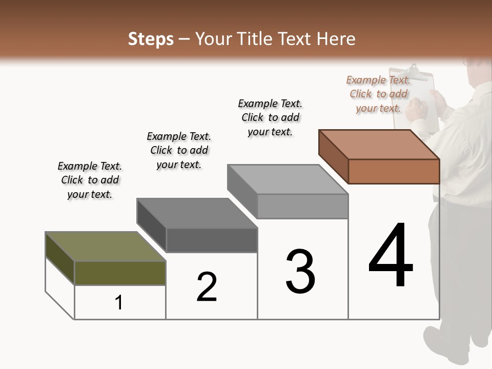A Construction Safety Inspector Marking His Checklist - Full View - Isolated PowerPoint Template
