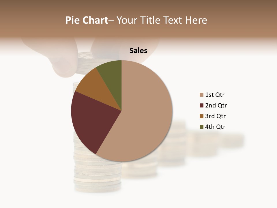 A Person Stacking Coins In Front Of A White Background PowerPoint Template