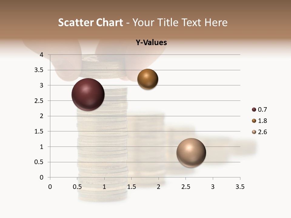 A Person Stacking Coins In Front Of A White Background PowerPoint Template