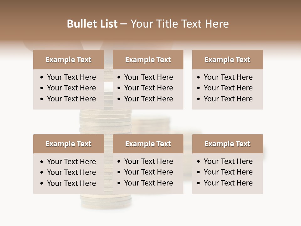 A Person Stacking Coins In Front Of A White Background PowerPoint Template