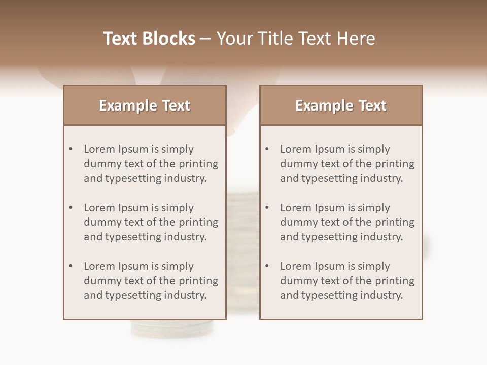 A Person Stacking Coins In Front Of A White Background PowerPoint Template