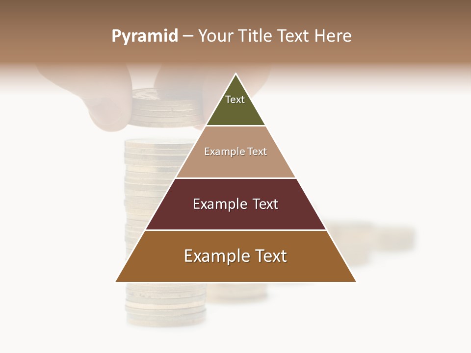 A Person Stacking Coins In Front Of A White Background PowerPoint Template