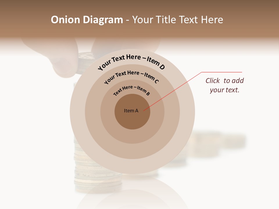 A Person Stacking Coins In Front Of A White Background PowerPoint Template