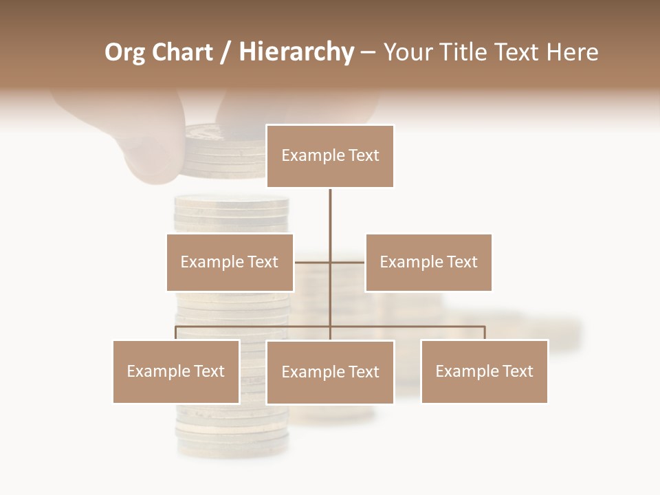 A Person Stacking Coins In Front Of A White Background PowerPoint Template