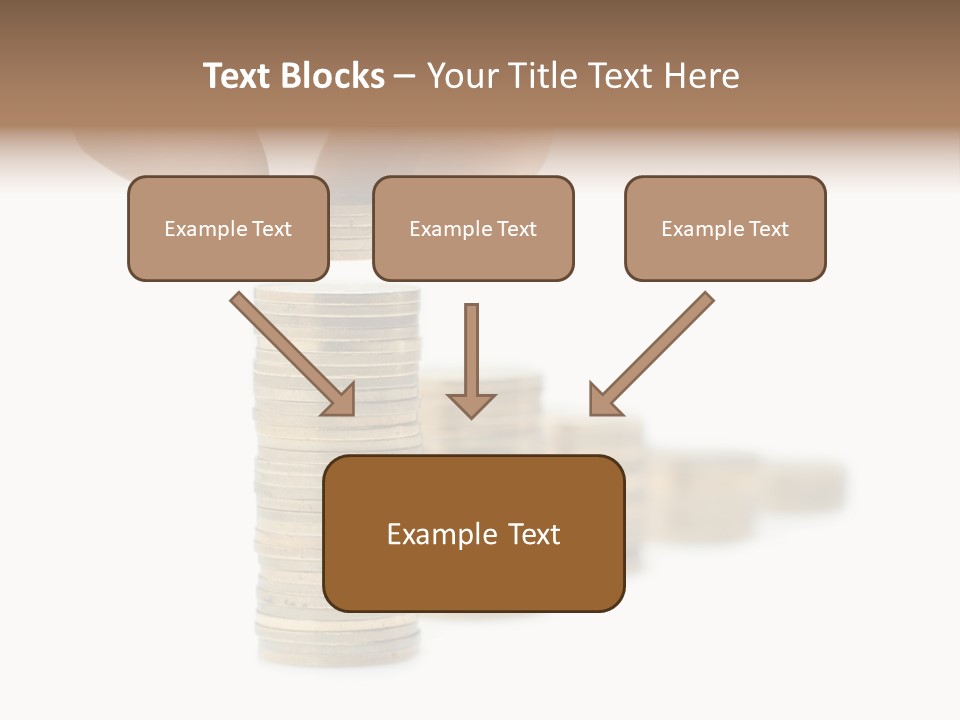 A Person Stacking Coins In Front Of A White Background PowerPoint Template