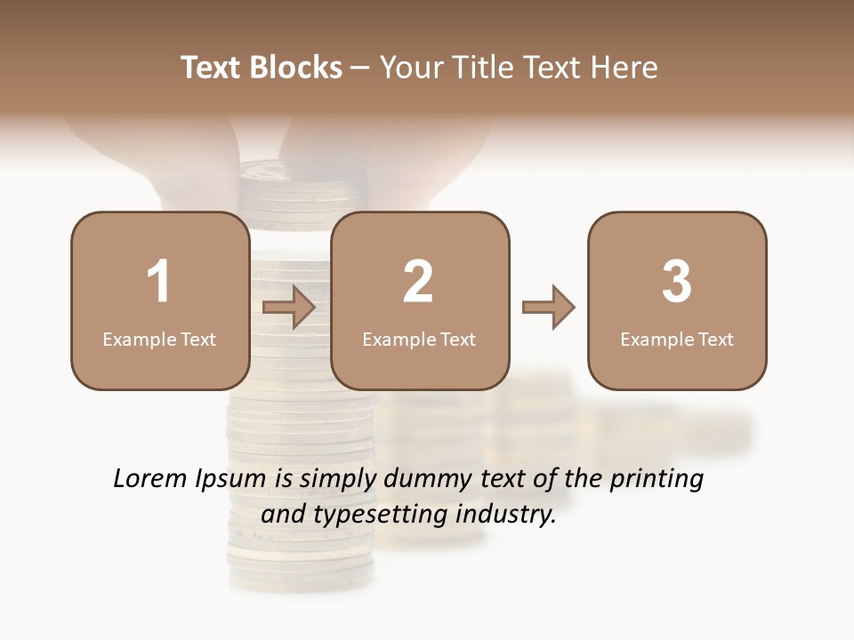A Person Stacking Coins In Front Of A White Background PowerPoint Template