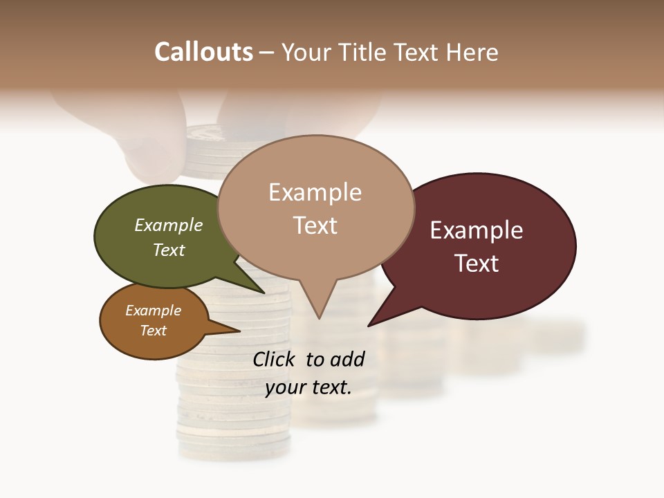 A Person Stacking Coins In Front Of A White Background PowerPoint Template