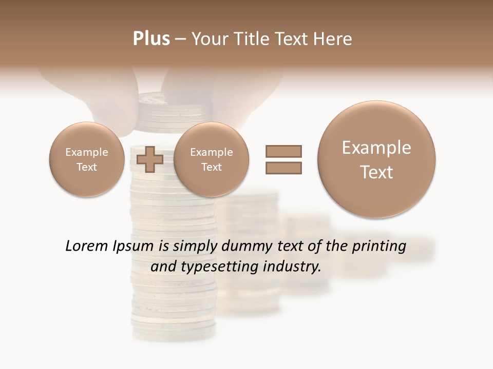 A Person Stacking Coins In Front Of A White Background PowerPoint Template