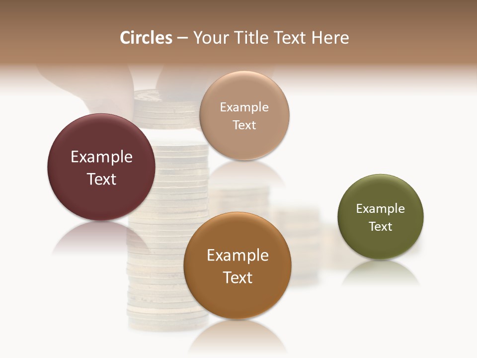 A Person Stacking Coins In Front Of A White Background PowerPoint Template