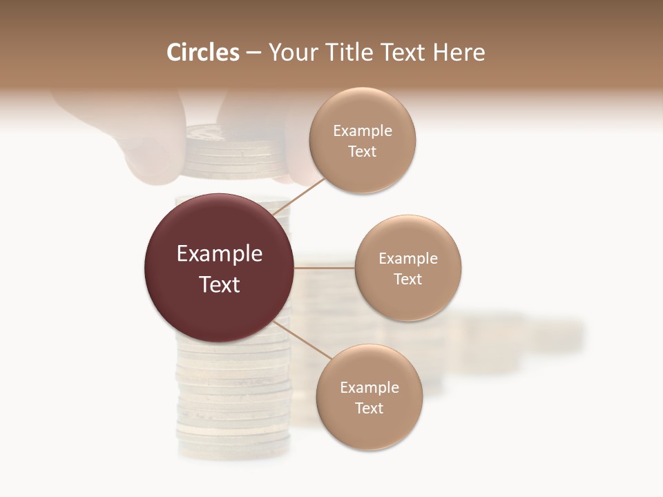 A Person Stacking Coins In Front Of A White Background PowerPoint Template