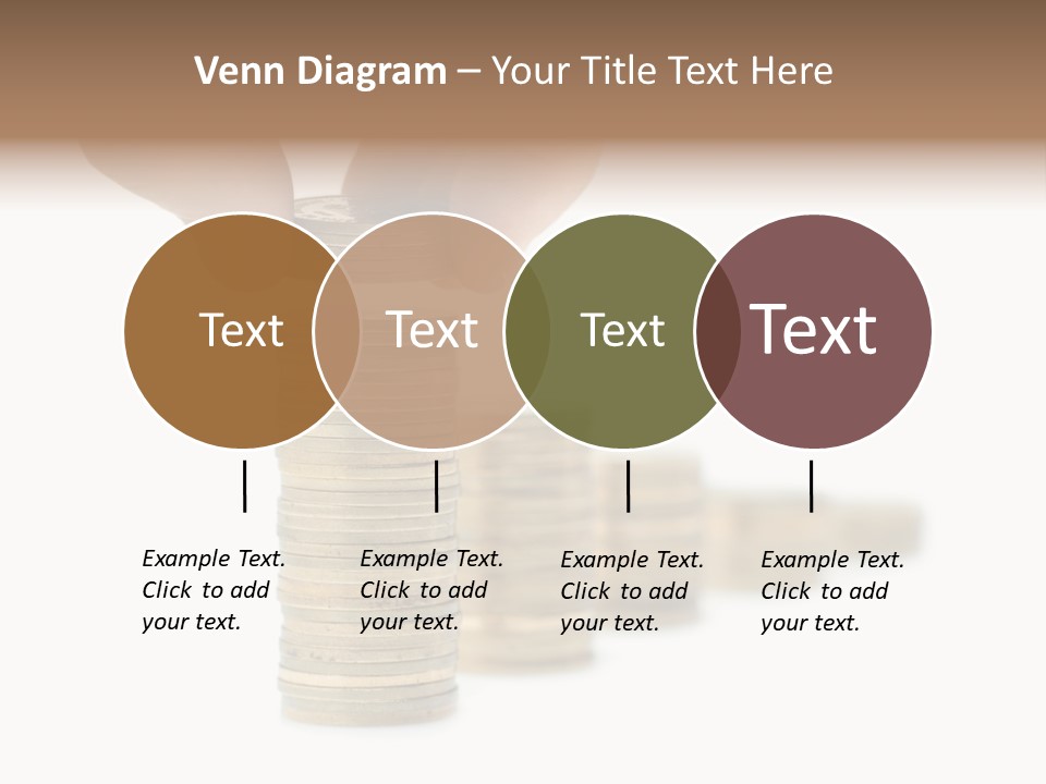 A Person Stacking Coins In Front Of A White Background PowerPoint Template