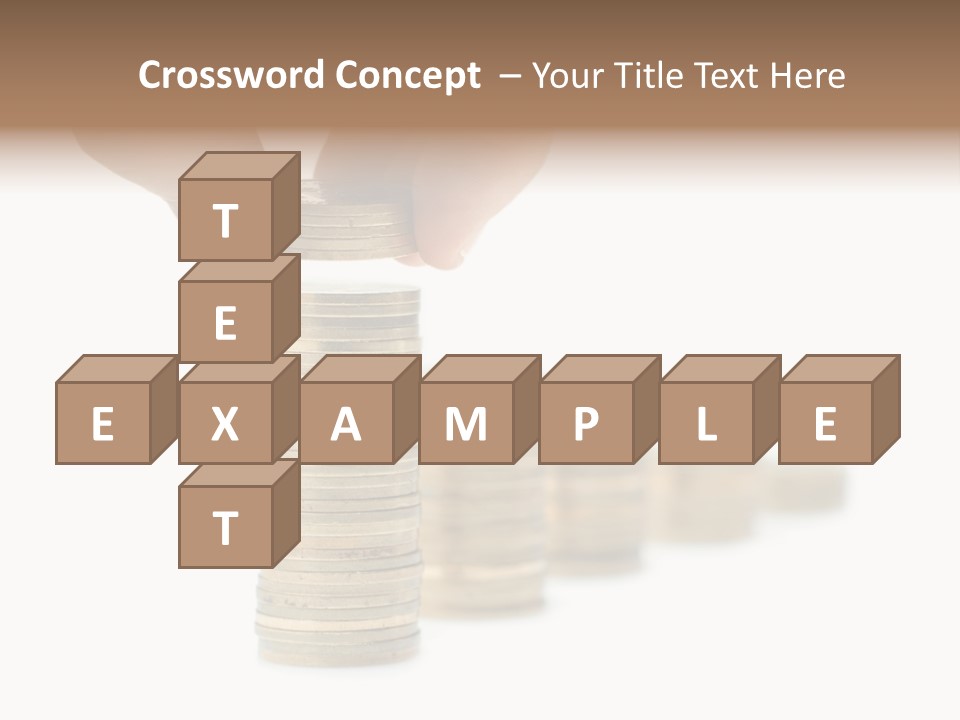 A Person Stacking Coins In Front Of A White Background PowerPoint Template