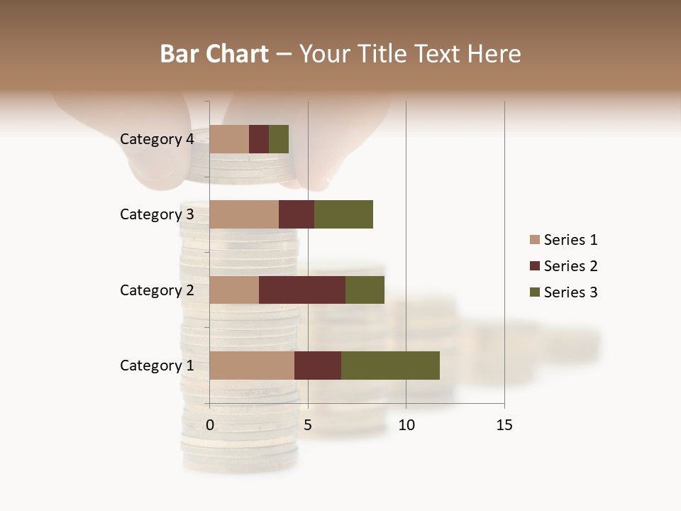 A Person Stacking Coins In Front Of A White Background PowerPoint Template