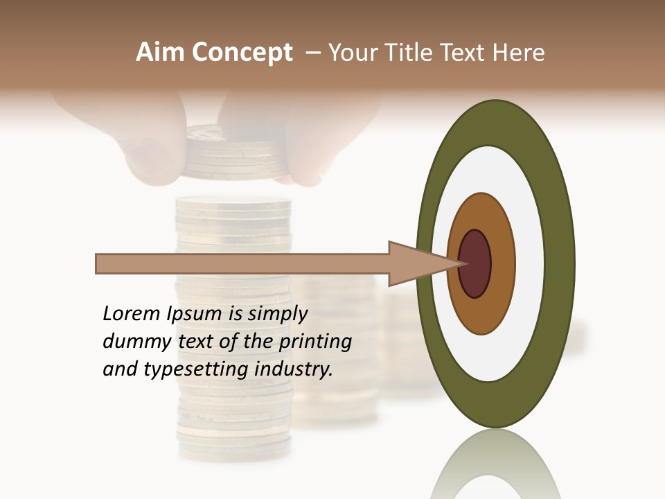 A Person Stacking Coins In Front Of A White Background PowerPoint Template