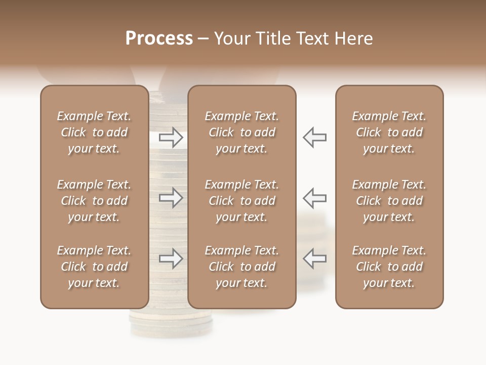 A Person Stacking Coins In Front Of A White Background PowerPoint Template