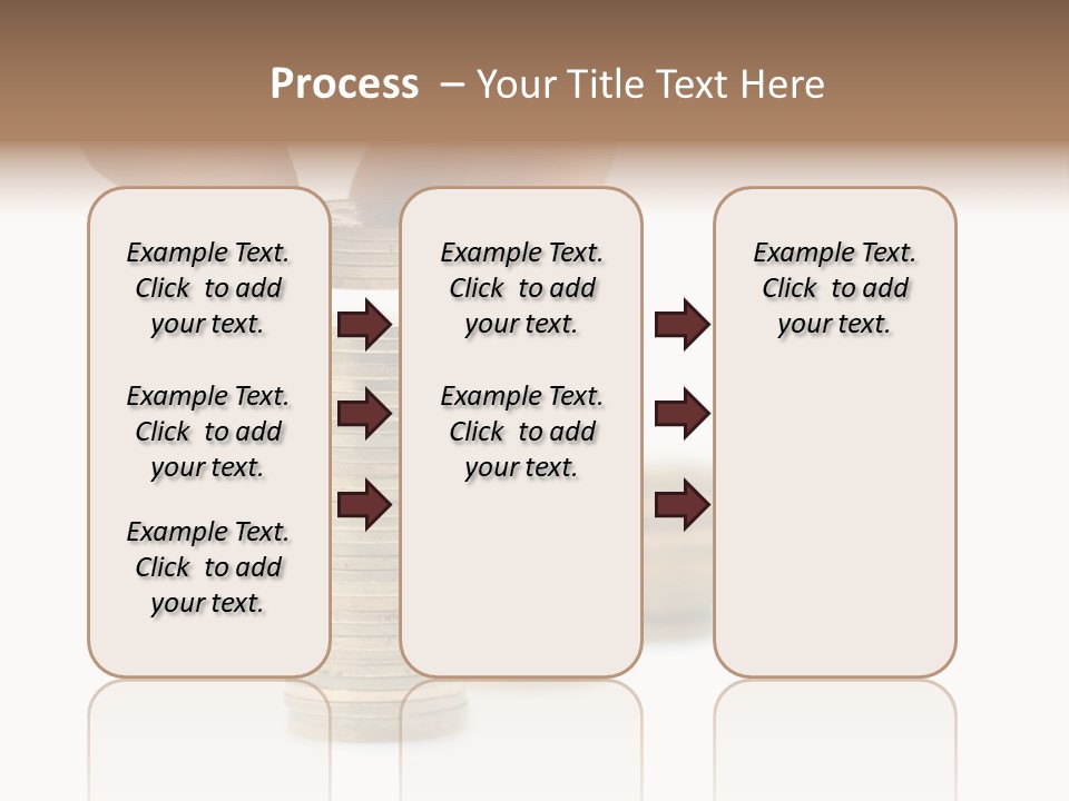 A Person Stacking Coins In Front Of A White Background PowerPoint Template