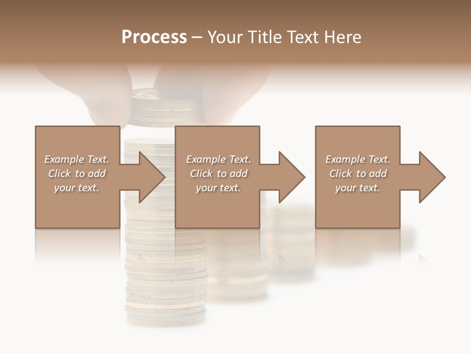 A Person Stacking Coins In Front Of A White Background PowerPoint Template