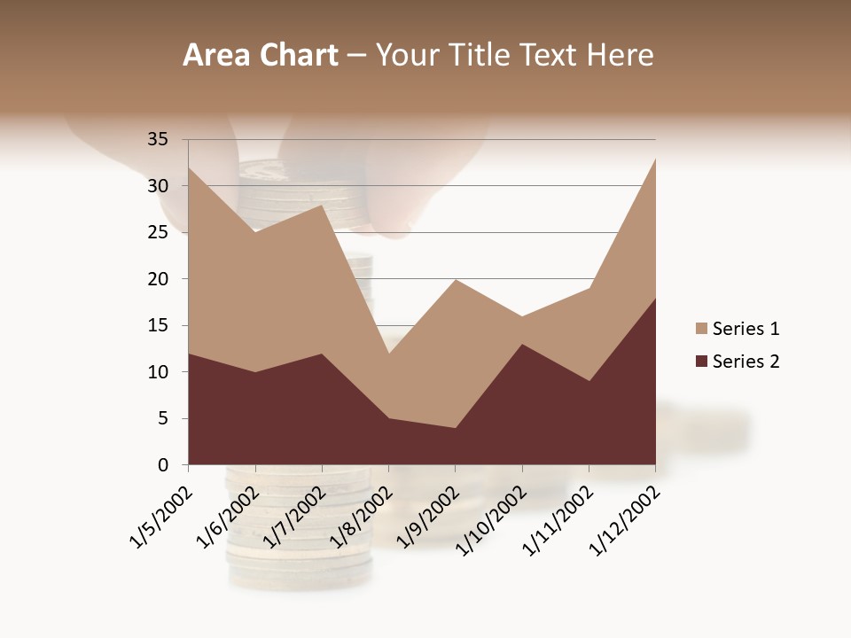 A Person Stacking Coins In Front Of A White Background PowerPoint Template