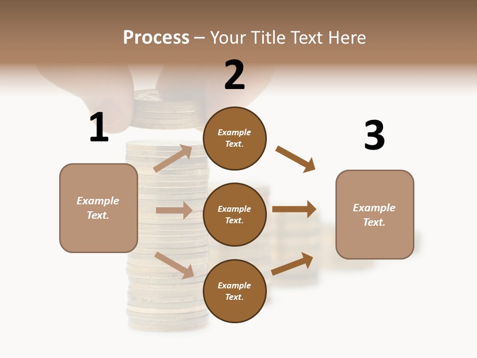 A Person Stacking Coins In Front Of A White Background PowerPoint Template