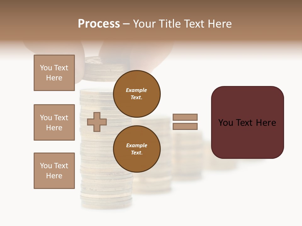 A Person Stacking Coins In Front Of A White Background PowerPoint Template