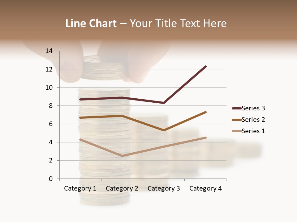 A Person Stacking Coins In Front Of A White Background PowerPoint Template