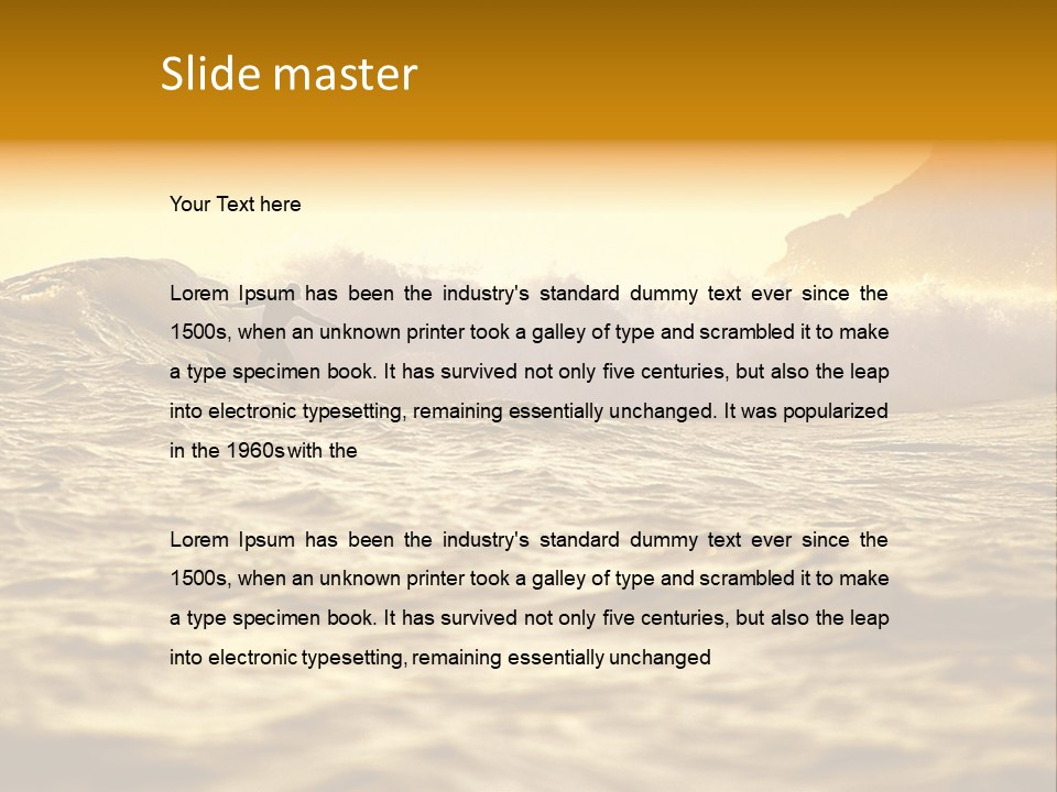 Sunrise Surfing PowerPoint Template