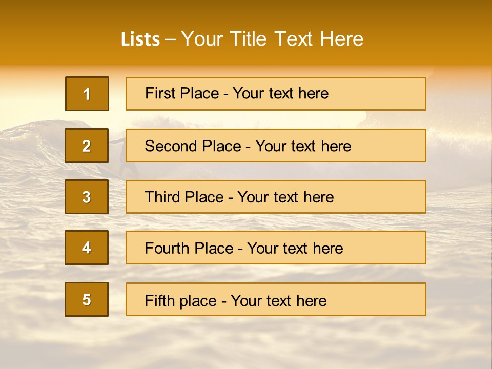Sunrise Surfing PowerPoint Template
