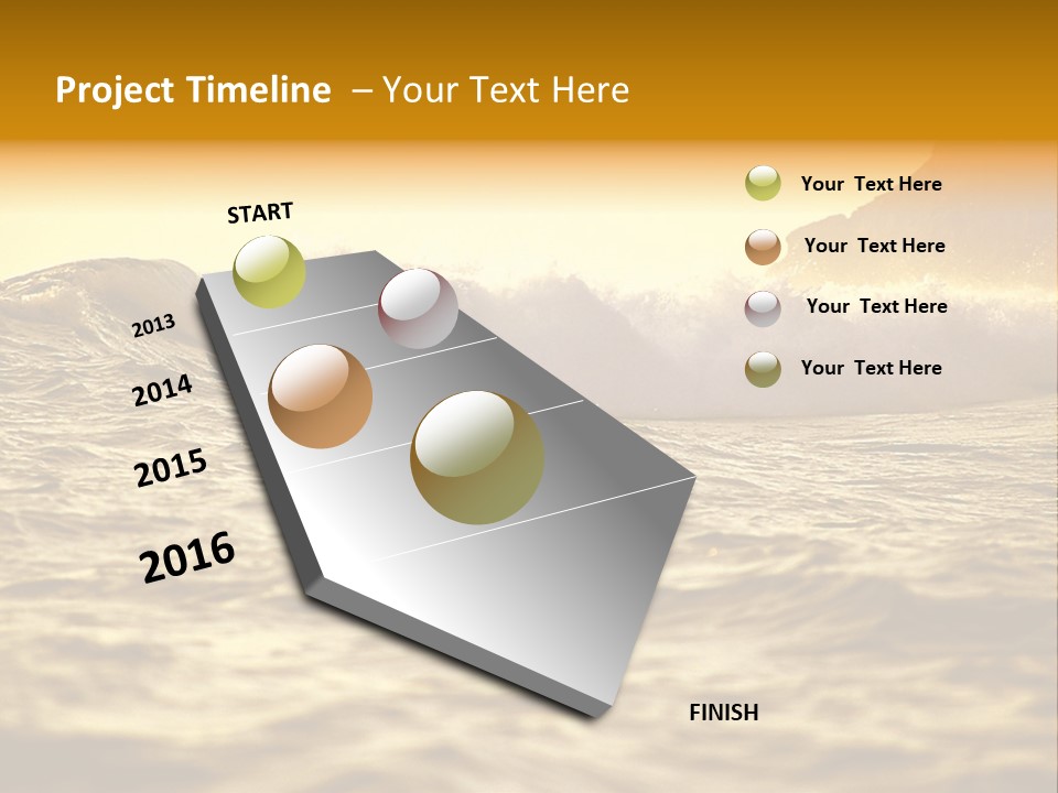 Sunrise Surfing PowerPoint Template