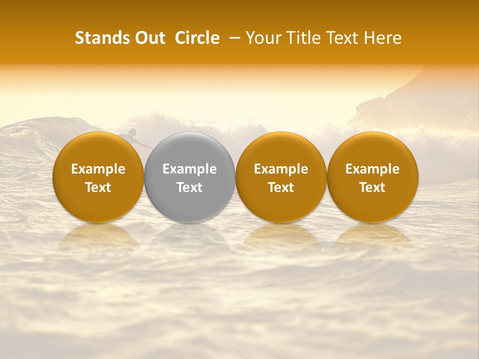 Sunrise Surfing PowerPoint Template
