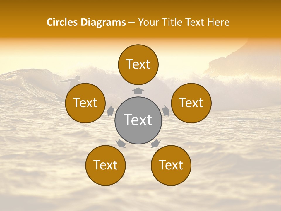 Sunrise Surfing PowerPoint Template