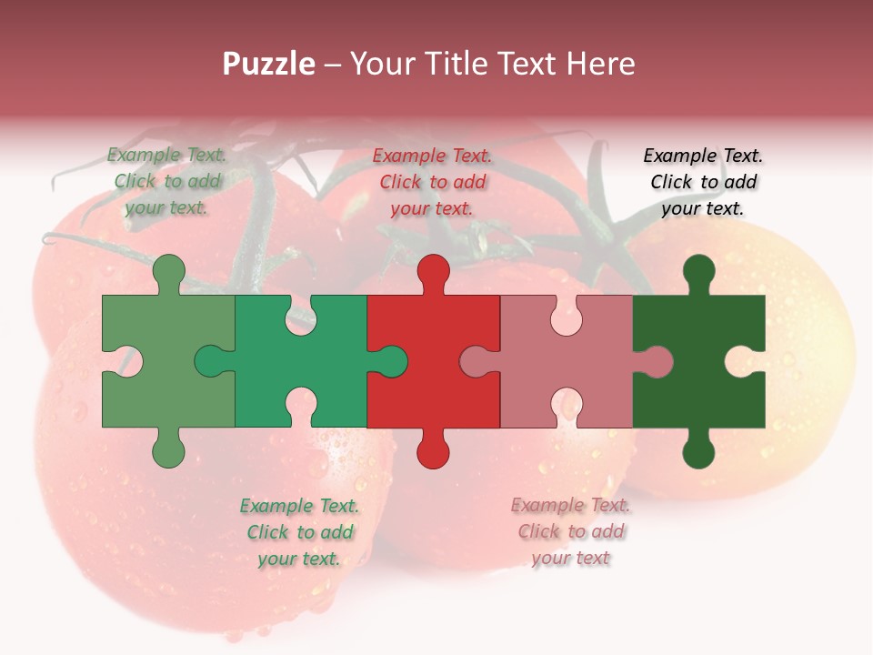 Close Up Of Fresh Red Tomatoes Isolated On White PowerPoint Template